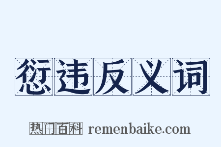 愆违反义词是什么意思的图片